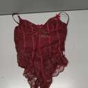 Avidlove Bodysuit for Women Sexy Lace Top One Piece Lingerie V Neck Mesh Tops Going Out Cami Naughty Push Up Body M