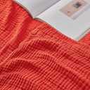 EMME Cotton Twin Blanket - 100% Muslin Soft, Breathable Gauze - All Season, Pre-Washed - Orange Rust, 60"x80"