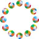 Jishi Mini Beach Balls Bulk 12-Pack 8" Kids Pool Toys Inflatable Pool Floats Water Toys, Hawaiian Luau Party Decorations Toddler Summer Games, Blow Up Swimming Pool Party Favors Birthday Gift Supplies