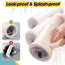 6 x 40 Oz Tumbler Flip Straw Lid for Stanley Quencher, Silicone Leak Proof Replacement Cover Reusable, Splash Resistant Cup Lids Accessories with Cleaning Brush Set (Cream)