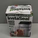 Vacuum Sealer for Food with 12 Bags, Preserves Foods 5x Longer, Space Saving Compact Upright Design Allows Machine to Seal Marinades, Soups, Meats for Sous Vide Cooking, Vegetables (Silver)