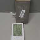 Neoteck 3 in 1 Thermometer Hygrometer with Clock Large LCD Display, Digital Humidity Temperature Meter 1.5m Sensor Wire for Indoor Outdoor Use (4.9ft)