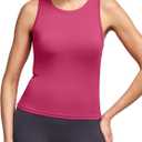 Alaroo Workout Tops for Women Sleeveless Racerback Tank Tops (Pink)