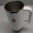 Hydro Flask Travel Tumbler with Handle, Lid and Straw - Insulated Stainless Steel in 40 Oz White
