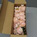 Giegxin 48 Pcs Ranunculus Artificial Flower,Real Touch Peonies Artificial Flower Silk Faux DIY Bouquet for Wedding Bridal Shower Valentine Centerpieces Arrangements Home Decorations (Pink)