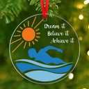 3 x Swimming Ornament Gifts 2025 - Christmas Ornaments Gifts for Swimmers, Boys, Girls - Funny Swimming Gift for Christmas Tree Ornaments - Swim Decoration Gift