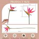 Hanaive 20 Pcs Bird of Paradise Artificial Plant 24 Inches Hawaiian Tropical Flowers Fake Rubber Strelitzia Faux Flowers Bouquet for Home Garden Office Wedding Indoor Outside Party Decor DIY (Pink)