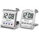 LEEPENK Talking Clocks for Blind Elderly,Hearing Impaired Alarm Clock,English Language Battery Operated Digital Clock for Seniors (1 Pack)