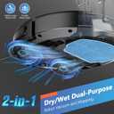 Robot Vacuum and Mop Combo, 2 in 1 Robotic Vacuum Cleaner with Schedule, App/Alexa/Voice Control, Slim 2.87", Self-Charging, Strong Suction & Long Runtime, Ideal for Hard Floor, Pet Hair, Carpet