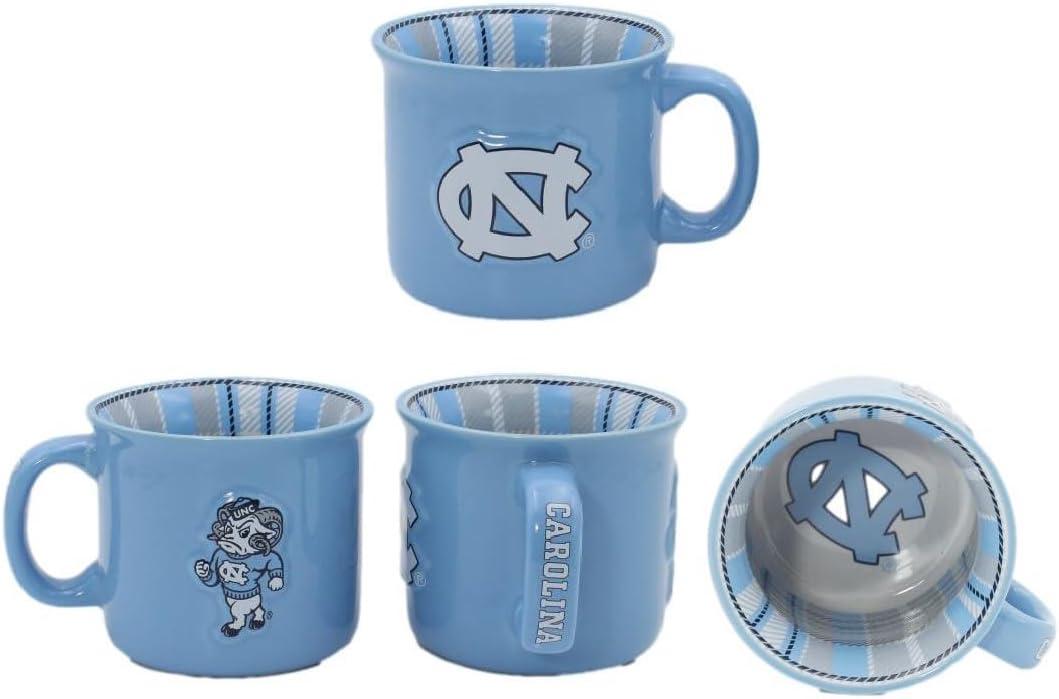 Official Custom Ceramic, X-Large 23 OZ, Relief (raised) Mug (North Carolina Tar Heels)