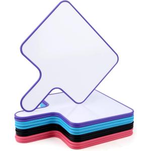 12pcs Dry Erase Answer Paddle, Answer White Boards Double Sided Whiteboard Pack Dry Erase Answer Board for Office School Classroom Teaching Meeting Family Party (9.6x8inch)