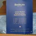 Bedsure 100% Cotton Muslin Throw Blanket Twin XL for Bed - 4-Layer Breathable and Lightweight Thin Soft Summer Gauze Muslin Blankets for Adults, Blue, 66x90 Inches