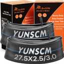 2 PCS 27.5" Heavy Duty Fat Bike Tubes 27.5 x 2.50/3.0 AV32mm Schrader Valve 64/76-584 Inner Tubes 27.5" Bicycle Tubes Compatible with 27.5x2.5 27.5x2.60 27.5x2.80 27.5x3.0 Bike Tire Tubes
