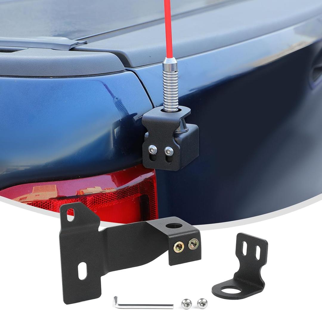 Linskip Heavy Duty CB Antenna Mast Mount Compatible with 2018-2023 Dodge RAM, Tailgate CB & Whip Bracket for RAM Exterior Accessories(Driver Side) (Left)