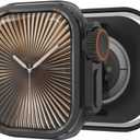 Metal Case for Apple Watch Series 10 46mm, [Turn into Ultra Style] Rugged Protective Bumper with Raised Edge Screen Protection for iWatch 46 mm with Back Cover, Black