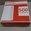 #10 Envelopes Letter Size Self Seal | 500 Business Mailing Security Peel and Sealing Envelope | 100% Tinted | no 10 White Windowless Legal Regular Plain Envelops Pack | 4-1/8 x 9-1/2 Inches | 24 LB