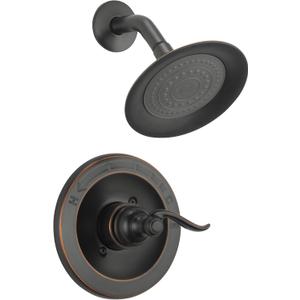 Delta Faucet Windemere Single-Function Shower Trim Kit with Single-Spray Shower Head, Oil Rubbed Bronze BT14296-OB (Valve Not Included)