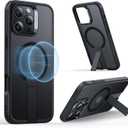 ESR for iPhone 16 Pro Max Case with Kickstand, Magnetic Military-Grade Shockproof Case, Boost Series, Frosted Black