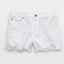 Denim Shorts, White, XL 