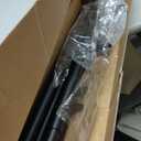 1 Inch Heavy Duty Blackout Curtain Rods for Windows, Industrial Pipe Wrap Around Room Divider Decorative Curtain Rods Wall Mount & Ceiling Mount, Black, 144-168 Inch