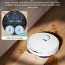 Lefant M3 Robot Vacuum and Mop, 12000Pa Suction,5200mAh Battery, Multifunctional Dock with Hot Water Self-Cleaning & Drying, Obstacle Avoidance, 90-Day Self-Emptying, 5G WiFi Alexa/APP/iWatch Control