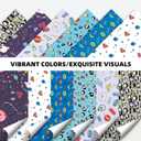 Charon 12 Sheet Cute Hero Birthday Wrapping Paper, 6 Style Mutil Color Festival Art Scrapbook Paper for Men Women Kids Birthday Wedding Baby Shower Halloween Xmas, 20 X 28 Inch (12 Sheet)