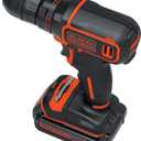 BLACK+DECKER 20V MAX Cordless Drill/Driver Kit with Battery, Charger, and Double Ended Bit (BDCDD120C)