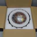 Plug in Pendant Light: Amber Glass Hanging Lamp Plug in, 14.7ft Swag Lamp Cord with On/Off Switch for Kitchen Island/Dining Room/Bedroom/Living Room Hanging Light, No Bulb