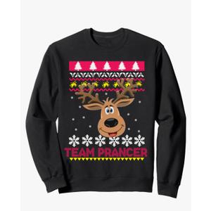 Team Prancer Santa Reindeer Ugly Design Product Sweatshirt, Size S