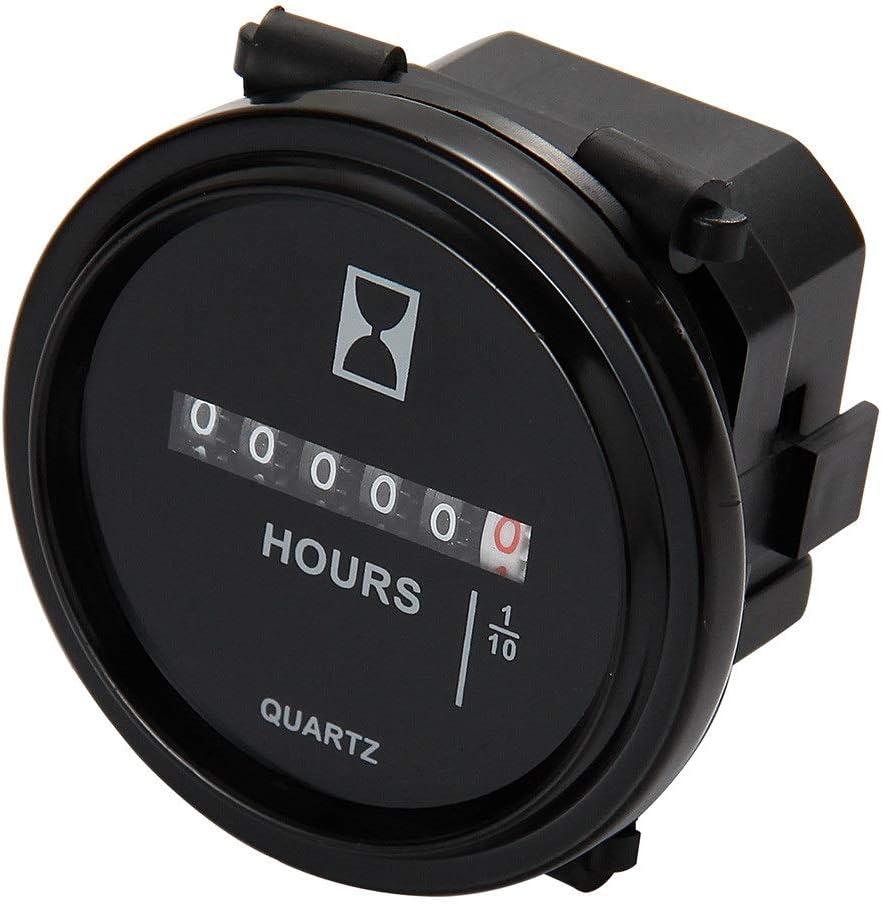 Mechanical Hour Meter Gauge - AIMILAR Professional Engine Hourmeter AC110-250V for Boat Auto ATV UTV Snowmobile Lawn Tractors Generators (AC110-250V)