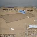 VIVOHOME Polycarbonate Window Door Awning Canopy Transparent with Black Bracket 40 Inch x 120 Inch