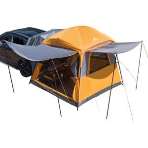 SUV Tent for Camping,Waterproof PU2000mm, Fits 5-8 People,Spacious Double Layer Design, Includes Rainfly & Storage Bag, 8FT L x 8FT W x 7.2FT H (Orange)