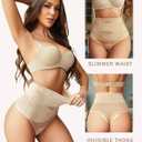 Avidlove Tummy Control Thong Women Shapewear Underwear Body Shaper Shaping Thong Panties Gridle (Beige, XL)