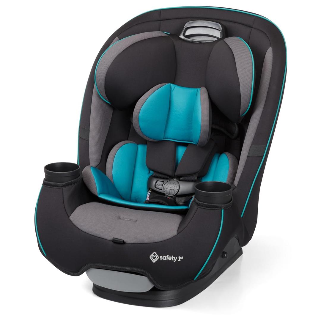 Safety 1st Grow and Go All-in-One Slim Convertible Car Seat, Rear Facing, 5-40 lbs, Forward Facing (3065 lbs), High Back Booster Seat 40-100 pounds, Green Gables