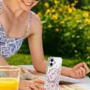 Loheckle for iPhone 17 Case - Compatible with MagSafe Stand Women Girls Cute Clear Girly Aesthetic Kawaii Unique Design Soft TPU Built-in Magnetic Stand Phone Cover for Apple 17, Purple Flower