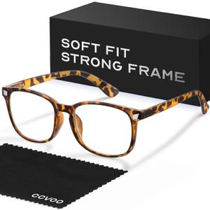 CCVOO Reading Glasses for Women/Men, Eyeglasses, Blue Light Readers for Women/Men, Computer Eye Glasses, Cheaters (*Leopard, 2.25 x)