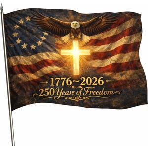 Us 250 Flag  250th Anniversary US Double Sided 3-Ply Outdoor Flag, We The People 1776-2026 Patriotic Yard & House Banner for 4th of July (5, 3X5)