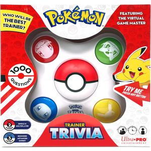 Pokemon Trainer Trivia Toy Featuring The Virtual Game Master 2 Modes Single & Multiplayer, Guessing Brain Game Pokemon Go Digital Travel Board Games