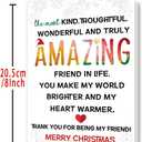 3 x OJsensai Christmas Thank You Card for Best Friend Bestie, Sweet Friendship Card for Him HerXmas Appreciation Gifts