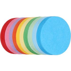 MECCANIXITY 400 PCS Circle Cutouts Paper, 1 Inch Round Cutouts 70gsm Circle Cardstock for DIY Crafts Classroom Bulletin Board Decoration,Assorted Colors