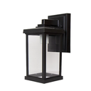 SOLUS Artisan Square Wall-Mount Outdoor Light Fixture, 11.6 in. x 5 in., Black