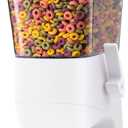 Cereal Dispenser Countertop,Cereal Containers Storage Snack Dispenser for Pantry, 3.2L Dry Food Dispenser for Grains, Nuts, Snack,Oatmeal, Pet food, White, 1Pc