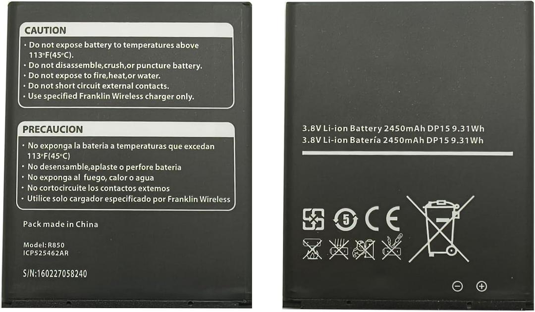 R850 Replacement Battery for Franklin Wireless WiFi Mobile Hotspot R850,Rechargeable 0 Cycle Battery Compatible with Franklin Wireless WiFi Mobile Hotspot R850 with Repair Tool Kits
