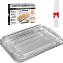Large Air Fryer Basket for Oven, OvenCrisp 15.6" X 11.6" Oven Air Fryer Basket and Tray Set With 30PCS Parchment Papers, Stainless Steel Air Fryer Pan and Crisper Tray for Frying Baking