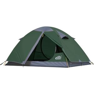 2 Person Backpacking Tent, Waterproof Windproof Two Person Tent, Lightweight Easy Setup 2 Man Tent for Camping Hiking Cycling (Green)