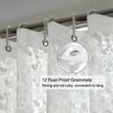EVA Clear Shower Curtain Liner, 3D Water Cube 5G Shower Liners with 12 Rustproof Metal Grommets and Weighted Magnets, Waterproof Duty for Bathroom 72 x 72