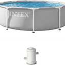 INTEX 26701EP 10Ft X 30In Prism Frame Premium Above Ground Swimming Pool Set with Filter Pump