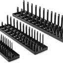 GEARWRENCH 3 Pc. 1/4", 3/8" & 1/2" Drive SAE Socket Storage Tray Set, Black - 83118