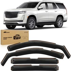 Nilight in Channel Rain Guards for Chevy Tahoe/GMC Yukon/Cadillac Escalade 2021 2022 2023 2024 2025 2026 Window Deflectors Vent Visors, Keep Rain Out & Reduce Wind Noise, 4PCS