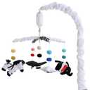 The Peanutshell Baby Crib Mobile for Boys & Girls, Musical, Montessori Nursery Mobiles, Black and White Crib Decor, High Contrast Mobile, Crib Toys Hanging, Crib Accessories Boy